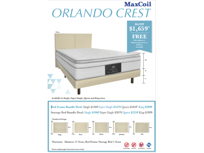 MaxCoil Orlando Crest Pocketed Spring Mattress