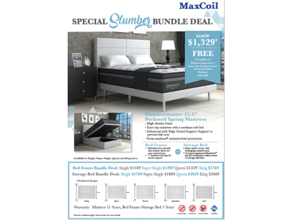 MaxCoil Slumbermaster Pocketed Spring Mattress