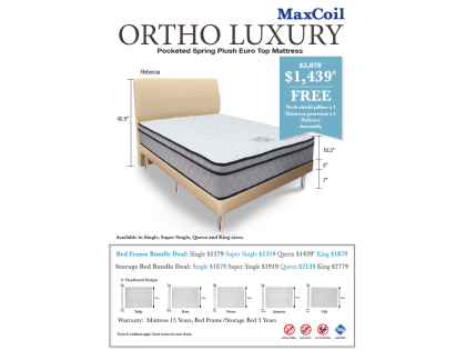 MaxCoil Ortho Luxury Pocketed Spring Mattress