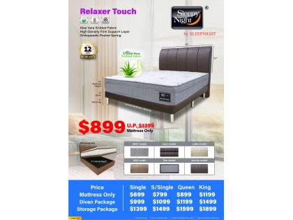 Sleepy Night Relaxer Touch Pocketed Spring Mattress
