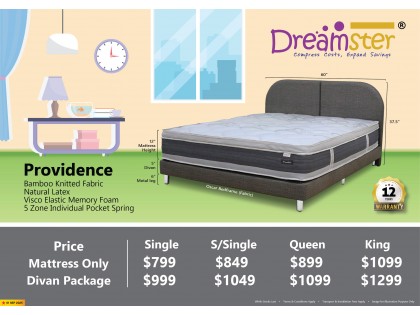 Dreamster Providence 12" Pocket Spring Mattress